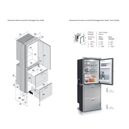 Vitrifrigo DW360 OCX2 DTX IM Freezer-Frigo 157/144l Icemaker 115/230V