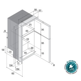 Vitrifrigo DP2600iX OCX2 Frigo-freezer Inox 230lt 12/24V