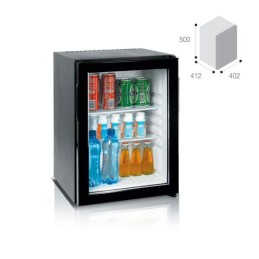 Vitrifrigo HC30V Frigobar 30lt 220/240Vac da incasso con porta a vetro