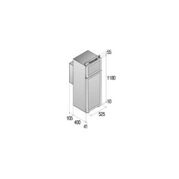 Vitrifrigo VTR5150 DG Frigo-Freezer a Gas Trivalente 150L 12/230V 190W