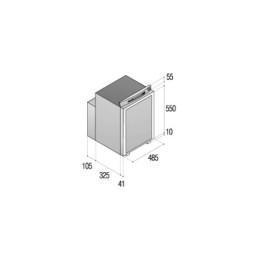 Vitrifrigo VTR5060 DG Frigorifero Gas Trivalente 51L 25,2kg 12V/230V