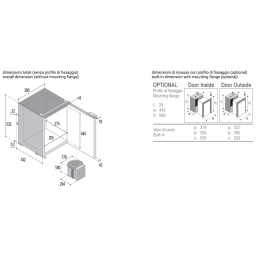 Vitrifrigo C42L Frigo-Freezer ad Incasso 42L Unità Esterna 12/24V 31W