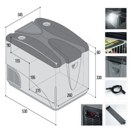 Vitrifrigo C29D Frigorifero portatile 29l 12/24V termostato digitale