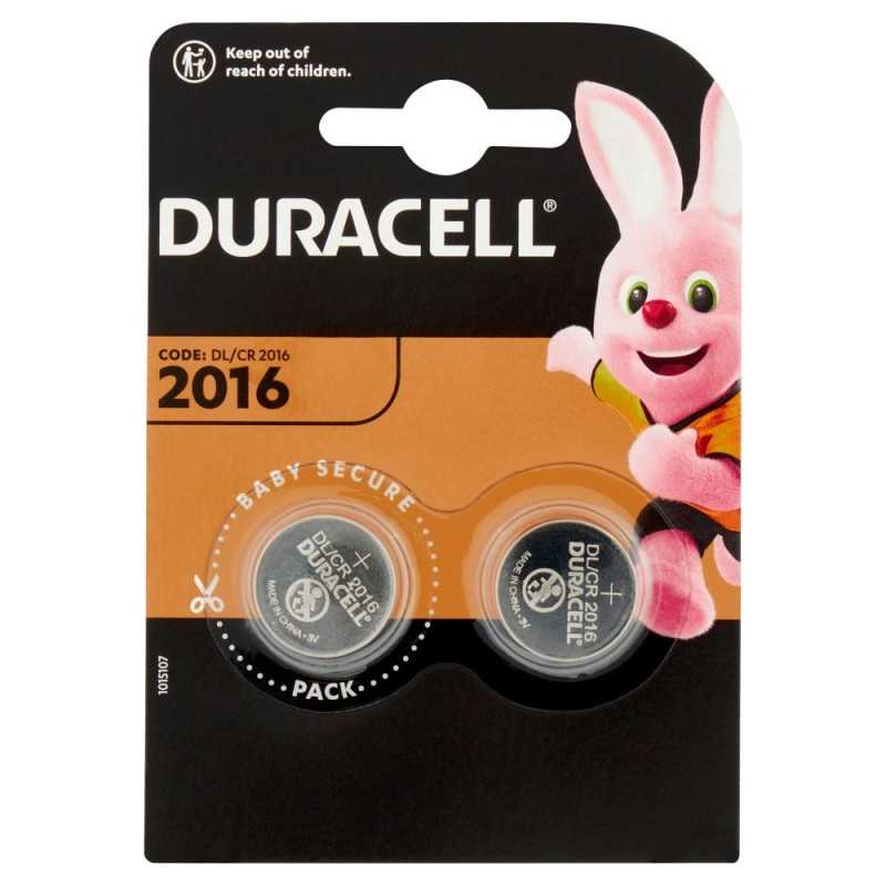 Duracell CR2016 Blister Batterie a moneta al litio 3V 2-Pack