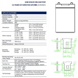 Enerpower SLC 7.2-12 Batteria AGM 12V 7.2Ah C20 N51120050900