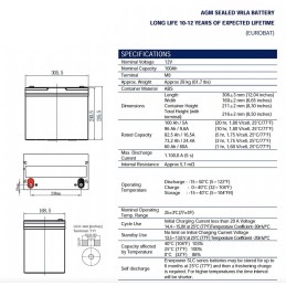 Enerpower SLC 100-12S Batteria AGM 12V 100Ah C20 N150520017704