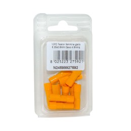 Faston Femmina Giallo Linguetta 6.35x0.8mm Cavo 4:6mmq 10PZ