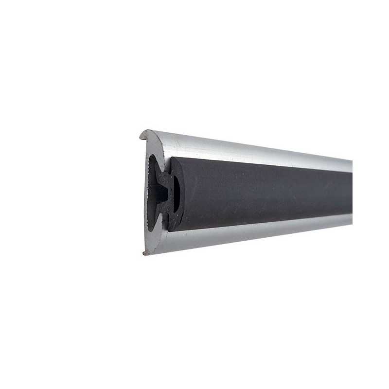 Profilo parabordo in PVC Nero 12mt per supporto alluminio H37mm