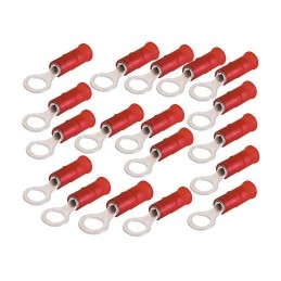 100PZ Terminale rosso occhio per Cavo 0,25:1,5mmq Vite 3mm RF-M