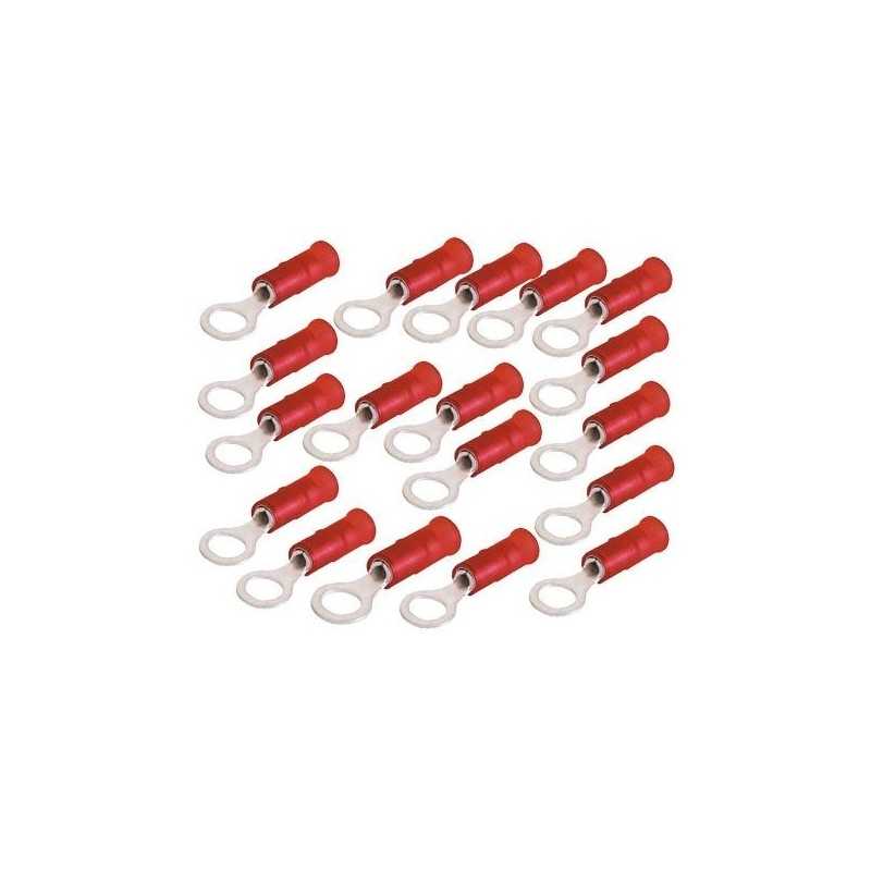 100PZ Terminale rosso occhio per Cavo 0,25:1,5mmq Vite 3mm RF-M