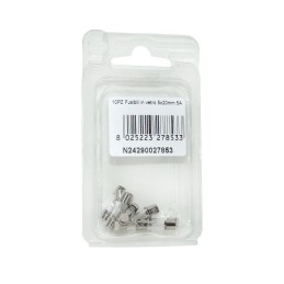 Kit 10 Fusibili in vetro 5A 5x20mm per strumentazione N24290027853