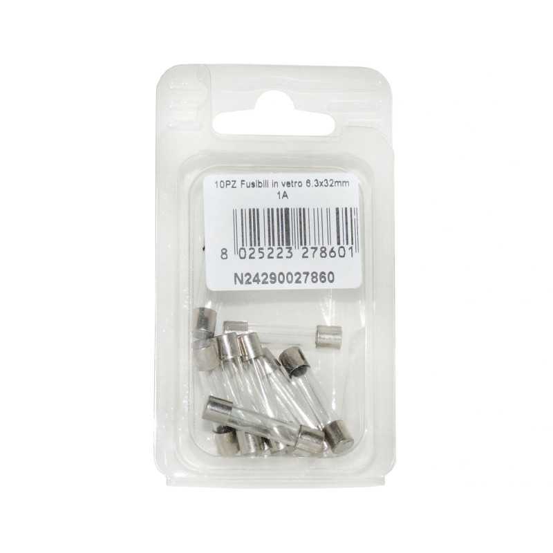 Kit 10 Fusibili in vetro 1A 6.3x32mm per strumentazione N24290027860