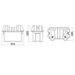 Cassetta Portabatteria Power Center Deluxe con dual USB N51120503510