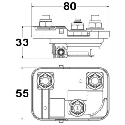 Box di potenza per fusibile mega 80x55x33H mm OS1410038