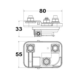 Box di potenza per fusibile mega 80x55x33H mm OS1410038