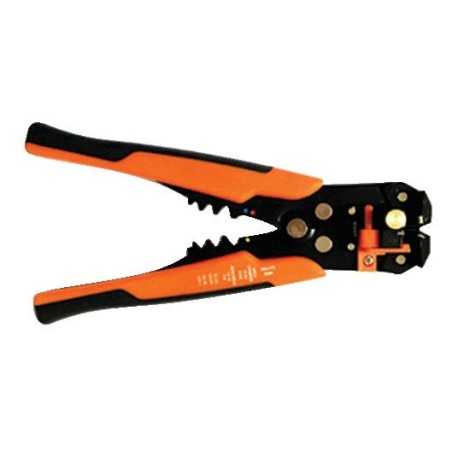 Pinza crimpatrice professionale + spelacavi per cavi 0,2-6mmq