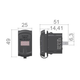 Presa di corrente 12/24V con doppia USB OS1419560