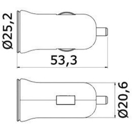 Adattatore presa corrente doppia USB OS1451709