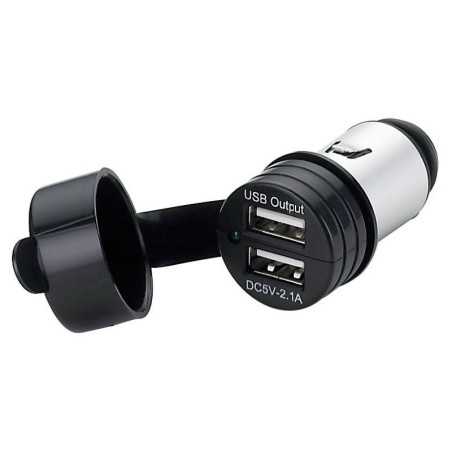 Adattatore presa corrente doppio USB con cappuccio 12/24V OS1451715