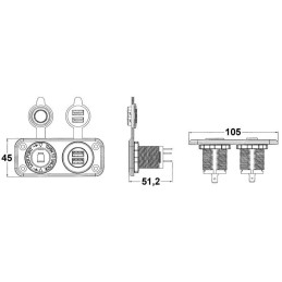 Presa accendisigari + doppia USB bianca N50523027255