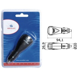 Spina con attacco USB 1A 12/24V OS1451710