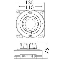 Staccabatteria Deviatore Selecta 175A a 12/24V per batterie