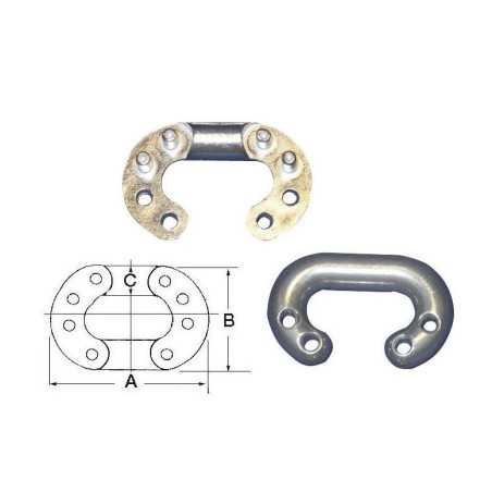 Falsamaglia in Inox con 8 punti di giuntura per catena calibrata 6mm