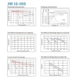 Batteria Piombo AGM 12V 100Ah JM12-100 Ultimatron France Impianti