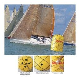 Boa da regato Sferica in PVC Giallo 90x150cm Race Mark Buoy LZ51030