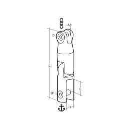 Giunto girevole a doppio snodo per Catena 6/8mm N12401810067