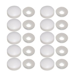 Kit 10 pezzi Sottovite con copritesta in nylon bianco 4,8-6mm