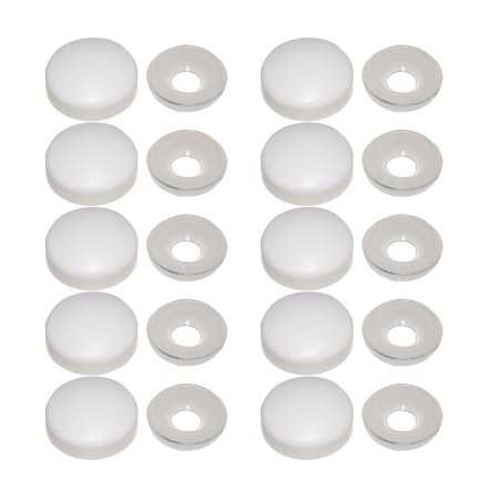 Kit 10 pezzi Sottovite con copritesta in nylon bianco 3,5-4,2mm