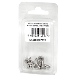 Viti autofilettanti a testa svasata piana DIN7982 Inox A2 5,5x16mm 8pz