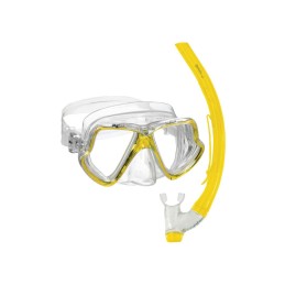 Set maschera e boccaglio in PVC per Bambino Giallo N93957000002