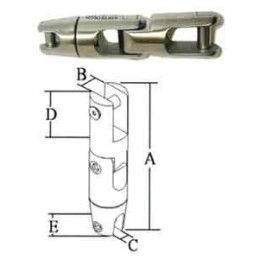 Giunto girevole a doppio snodo - Catena 10/12mm N12401828976