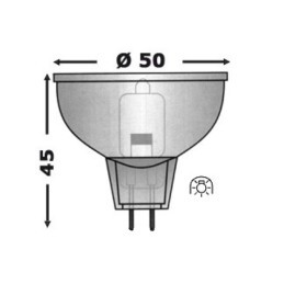 Lampadina alogena G4 24V 35W Tipo MR16 50mm OS1425858