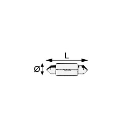 Lampadina a siluro 24V 10W Ø10,5x30mm N50227502294C