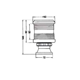 Fanale di via originali DHR RW35V Luce rossa 360° 25W/24V MT2112052