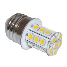 Lampadina a 24LED 10-15V 4W E27 3000K Bianca Calda 24SMD-5050