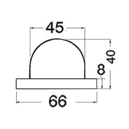 Luce di via Utility Bianca 225° prua 12V 5W OS1140301