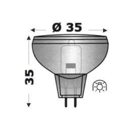 Lampadina alogena G4 24V 20W Tipo MR11 Ø35mm Cf 2pz OS1492124