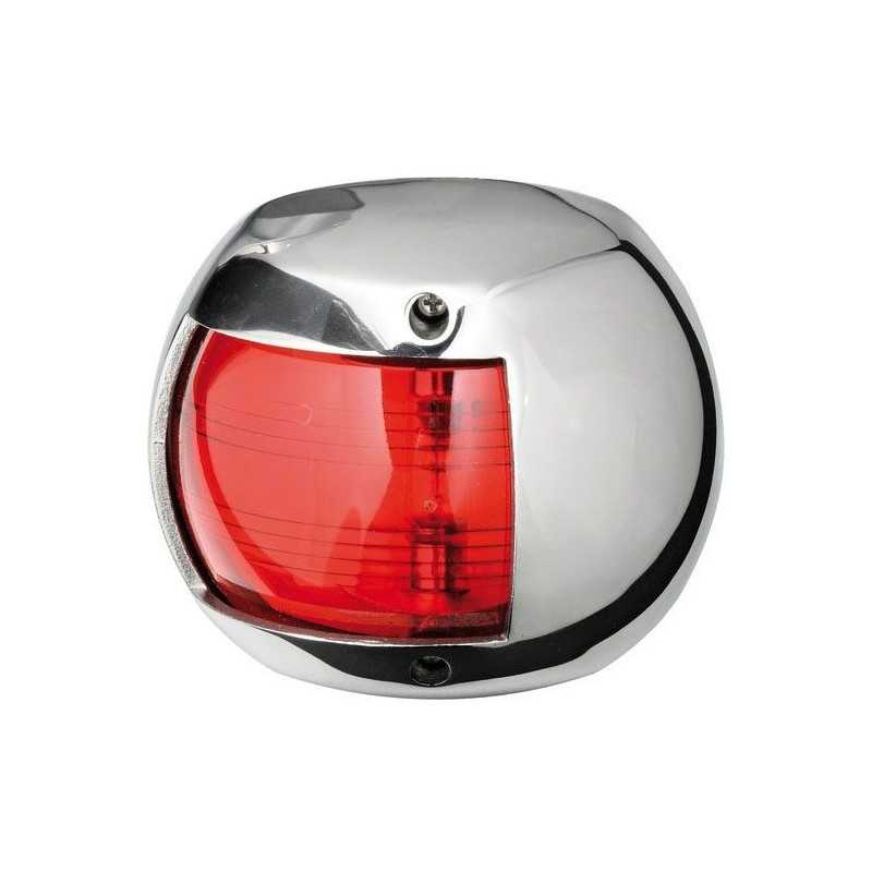 Luci di via Compact 12 Inox Rosso 112,5° Sinistro 12V 10W 75x62,5x41mm