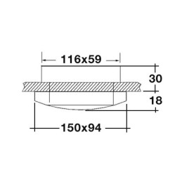 Plafoniera Alogena Phad 12V 20W Luce Bianca OS1343001