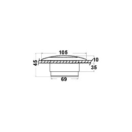 Luce Courtesy Light 18 LED per pozzetto 24V 6500K OS1352824