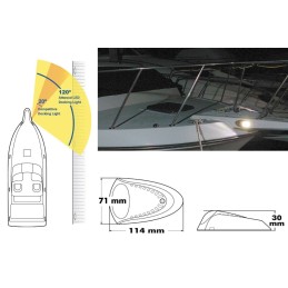 Luce di prua ATTWOOD a LED 12V 5W OS1365201