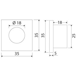 Plafoniera a LED 12/24V 1W Luce Blu OS1342981