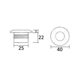 Micro plafoniera a LED 12/24V 3W Luce Blu OS1342921