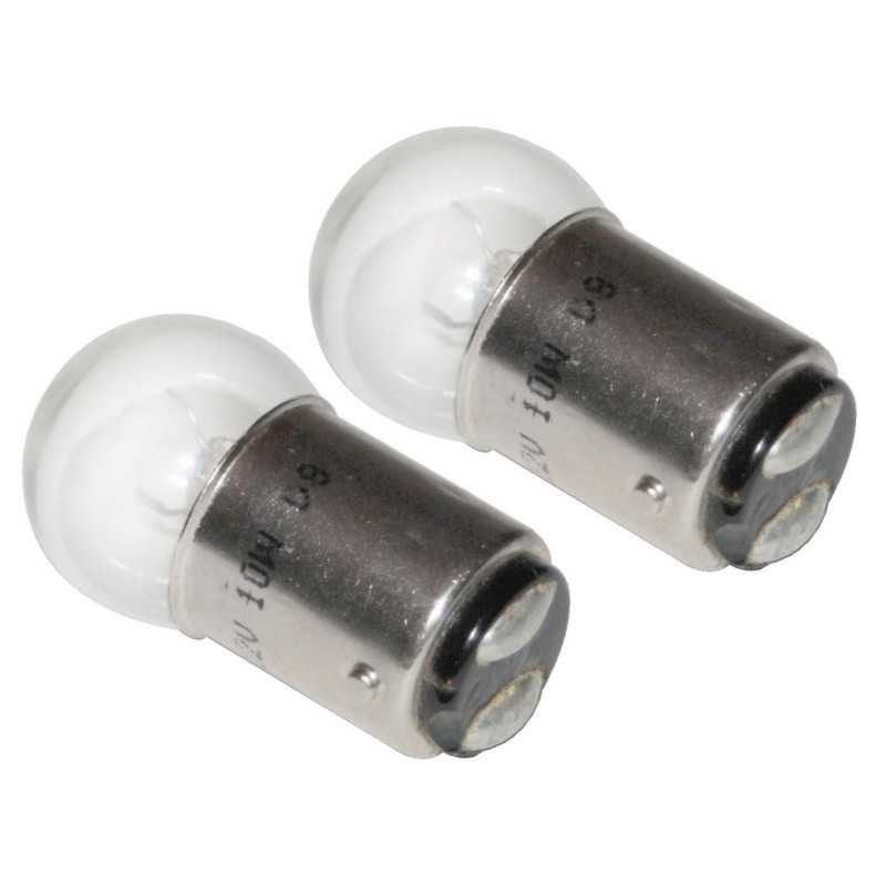 2 Lampadine bipolare 12V 5W BA15D con sfera piccola a poli paralleli