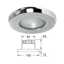 Plafoniera a LED Superyacht 12/24V 7,8W Bianca 3000K OS1341301