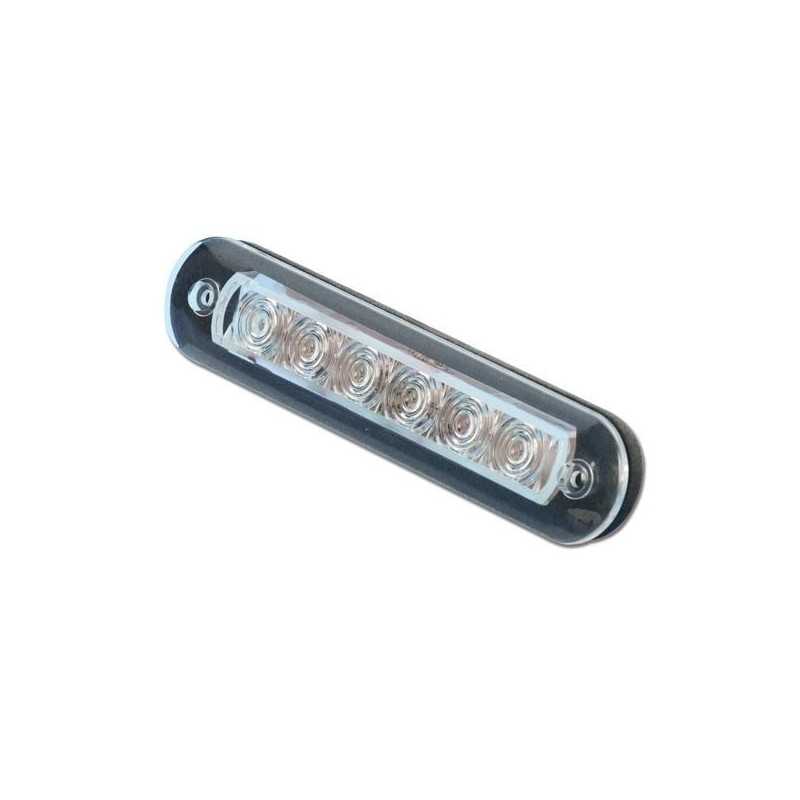 Luce LED Interno in Plastica 12V 6LED Luce Bianco 140x28x15Hmm